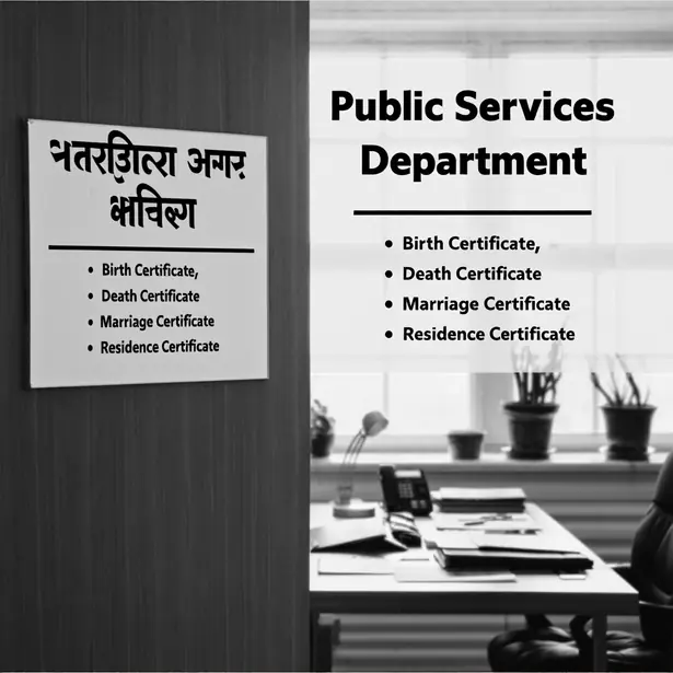 Office sign board and department signage